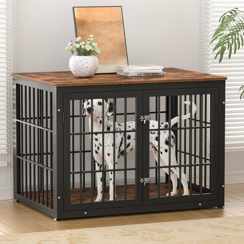 Wayfair 42 Inch Heavy Duty Dog Crate Furniture Decorative Pet House End Table Wooden Cage Kennel Furniture Indoor