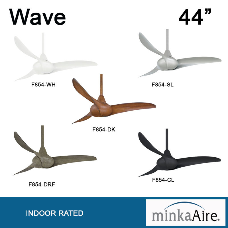 Wayfair 44" 3 - Blade LED Propeller Ceiling Fan With Remote Control And Light Kit Included