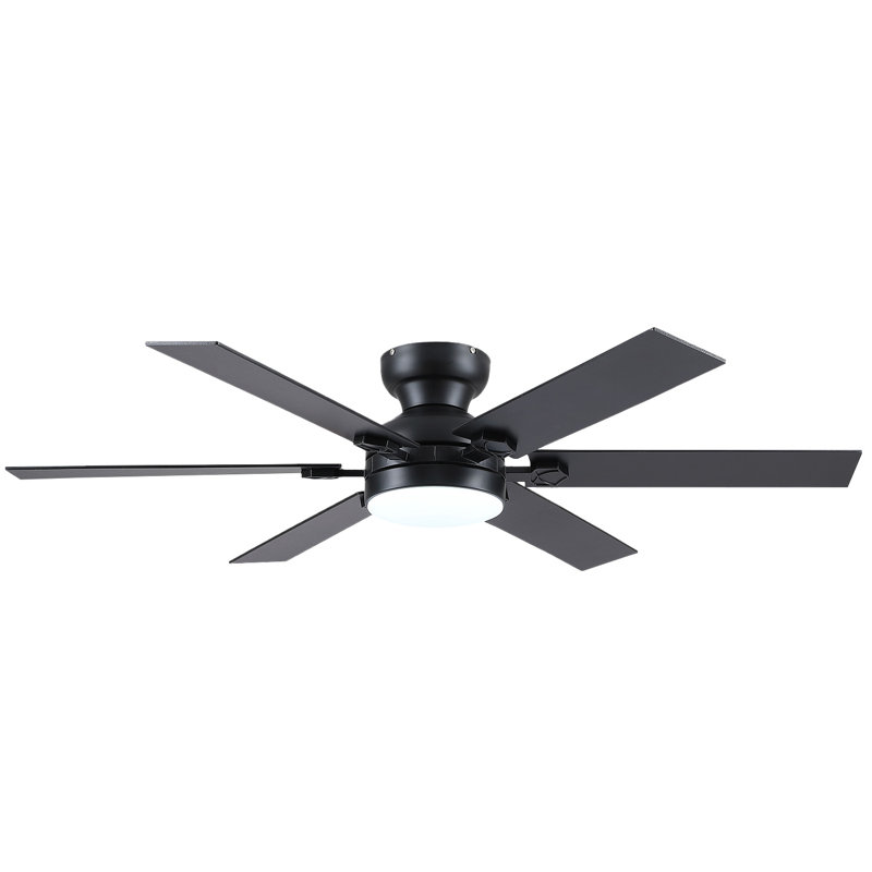 Wayfair 46/52" Low Profile Ceiling Fan 6-Blade With Lights Remote Modern 3 Colors 6 Speeds Flush Mount Reversible DC Motor