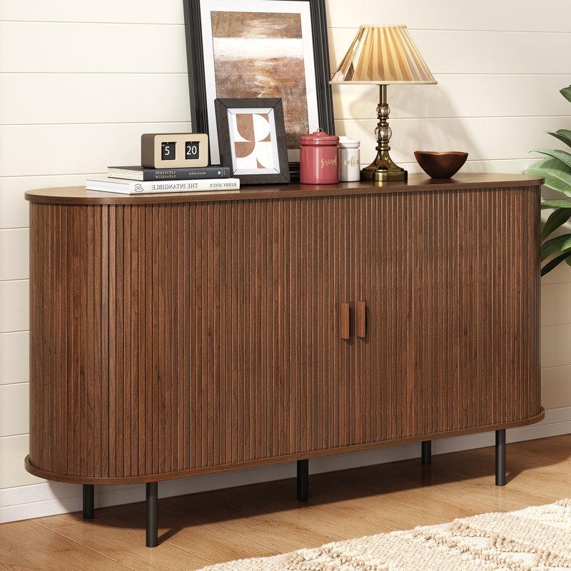 Wayfair 55'' Sideboard Storage Cabinet With Doors And Shelves - Credenza Storage Cabinet For Office Bedroom Storage Cabinet Hallway Storage Cabinet Console Storage Cabinet