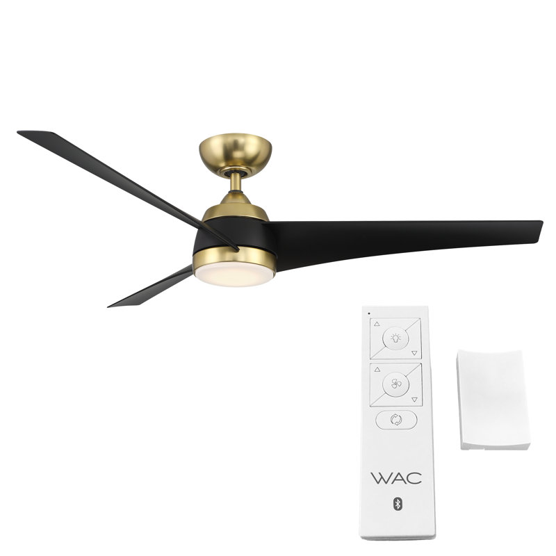 Wayfair 56" Sonoma 3 - Blade Outdoor/Indoor Smart Propeller Ceiling Fan With Remote Control And LED Light Kit Included Works With Google Assistant Amazon Alexa Samsung Smart Things