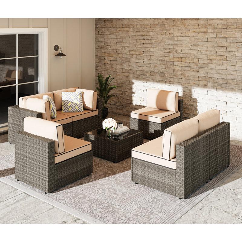 Wayfair 6 - Person Outdoor Patio Conversation Sets With Cushions
