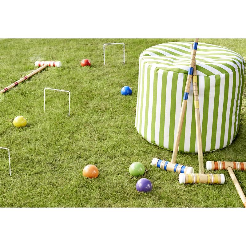 Wayfair 6-Player Croquet Set - Outdoor Games With Wood Mallets Balls Posts Wickets And Carry Case - Vintage Yard Games For Adults And Kids By Hey Play