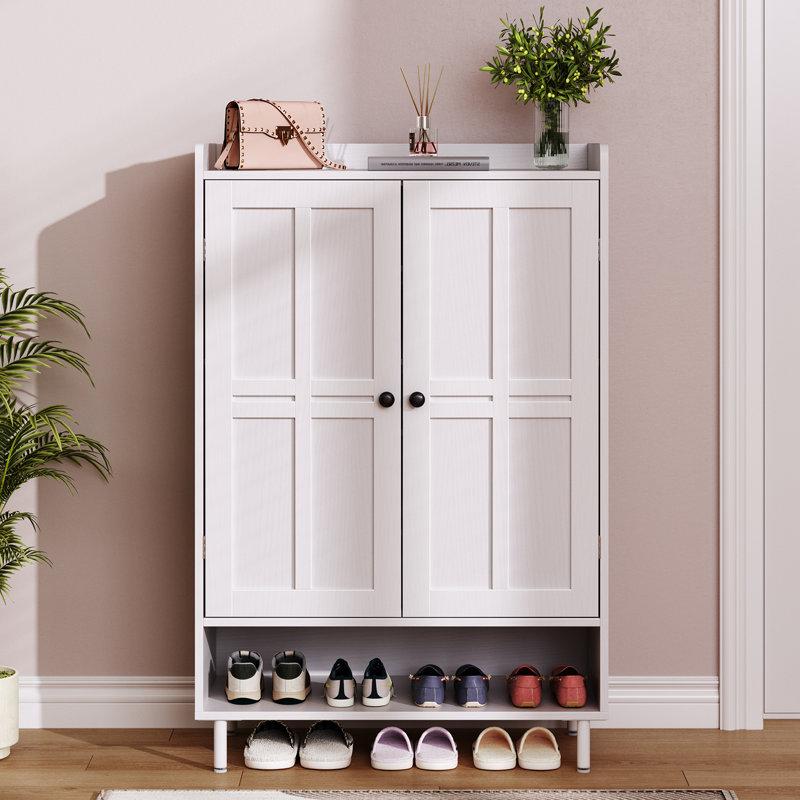 Wayfair 6-Tier 24 Pairs Shoe Cabinet With Doors And Adjustable Shelves For Entryway