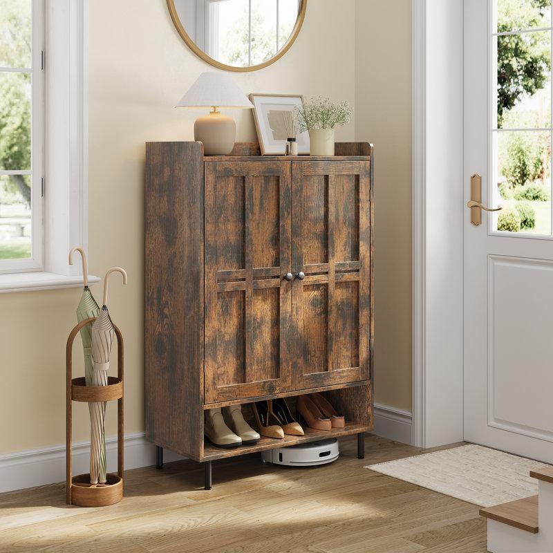 Wayfair 6-Tier 24 Pairs Shoe Cabinet With Doors And Adjustable Shelves For Entryway