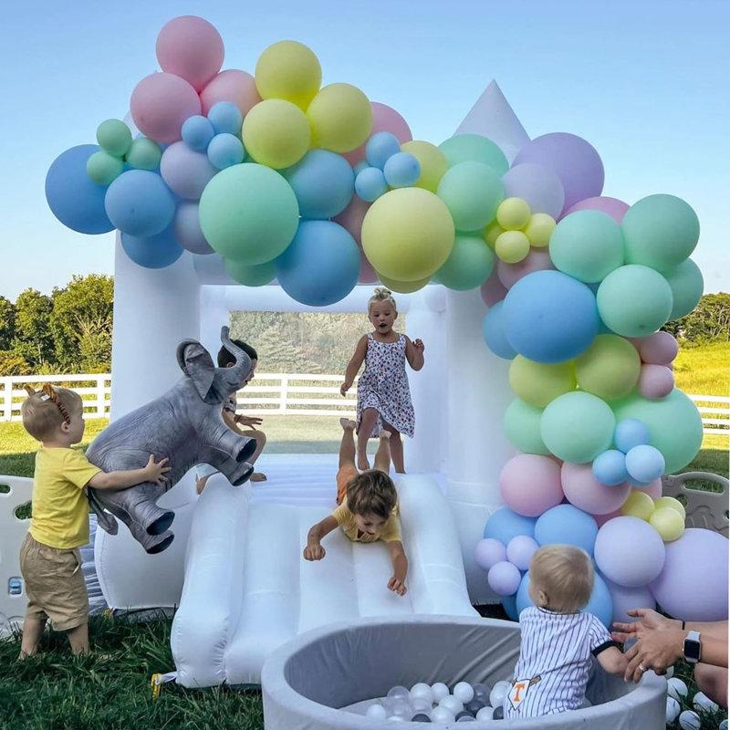 Wayfair 6' X 9' Oxford White Bounce House With Slide And Air Blower For Kids&Toddler