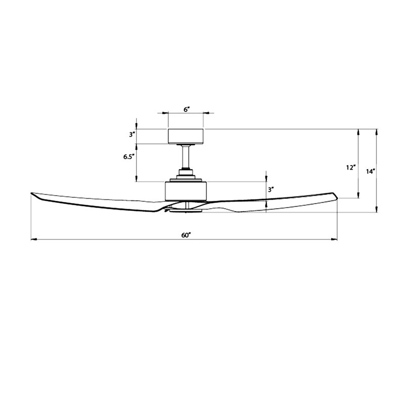 Wayfair 60" Stella 3 - Blade Outdoor/Indoor Smart Ceiling Fan With Remote Control Included Works With Google Assistant Amazon Alexa Samsung Smart Things