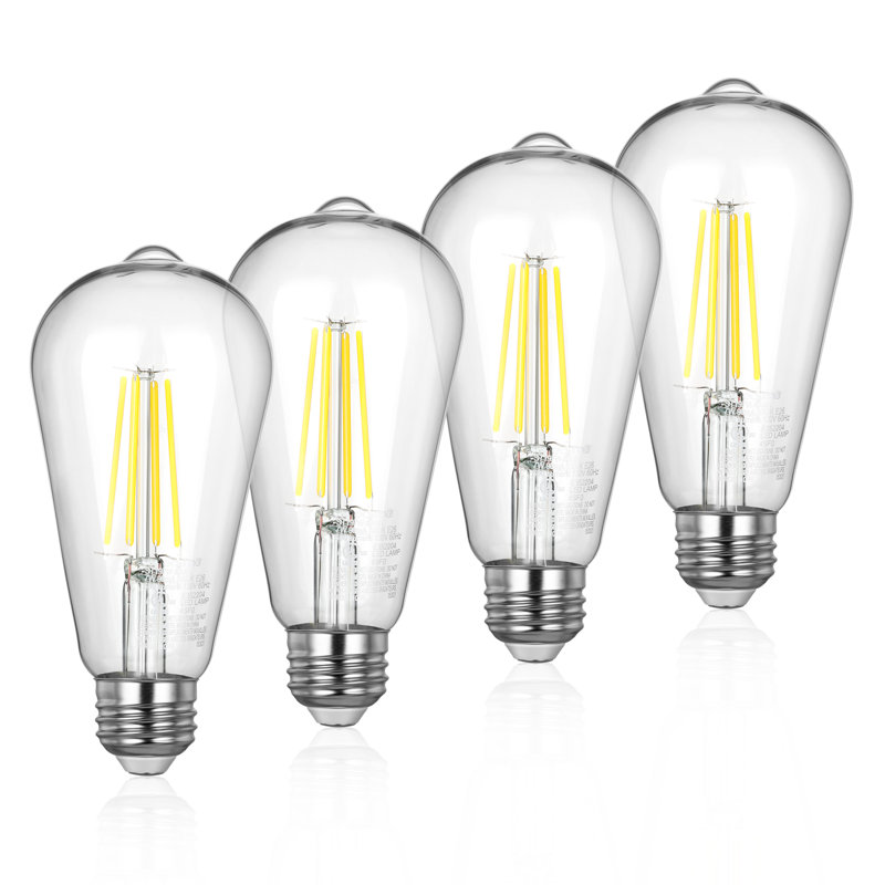 Wayfair 60 Watt Equivalent ST19 E26/Medium (Standard) LED Bulb (Set Of 4) HNST19B1
