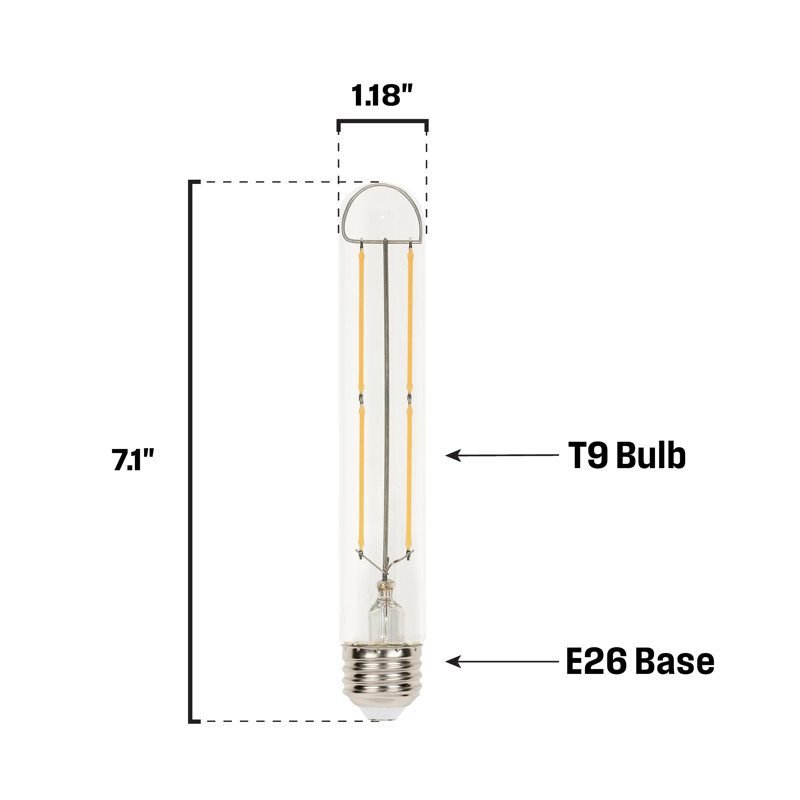Wayfair 60 Watt Equivalent T9 E26/Medium(Standard) Dimmable 2700K LED Bulb 4518420