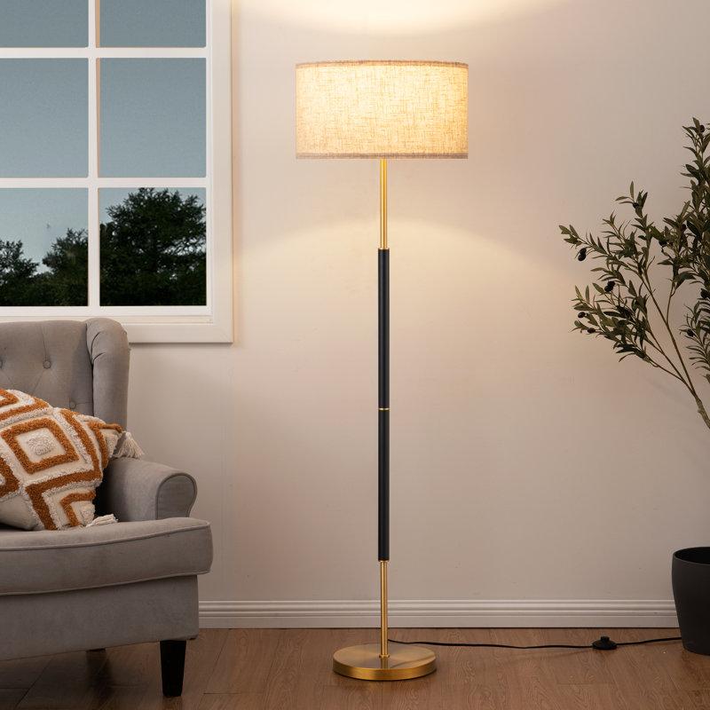 Wayfair 65" Dimmable Standard Floor Lamp With Remote And Bulb Included