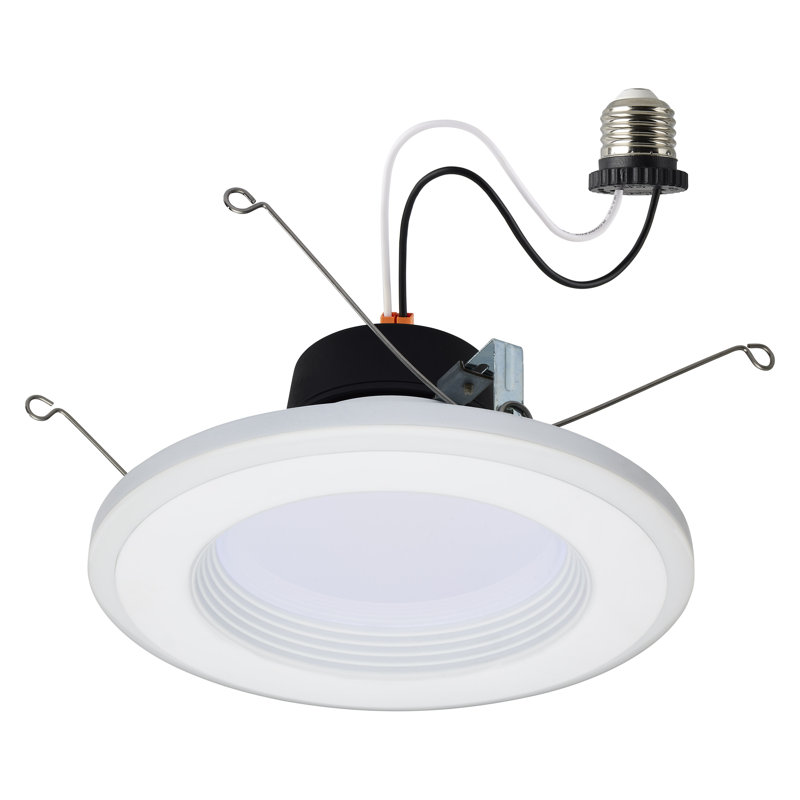 Wayfair 7.4'' Selectable Color Temperature Dimmable Air-Tight IC Rated LED Retrofit Recessed Lighting Kit S11846