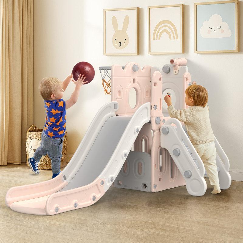 Wayfair 7 In 1 Kids Slide Toddler Slide With Climber Outdoor Indoor Slide Playset