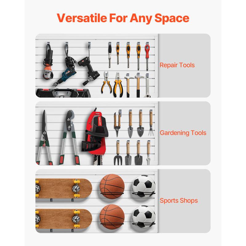 Wayfair 8 X 4 Ft Slat Wall Paneling PVC Garage Slatwall