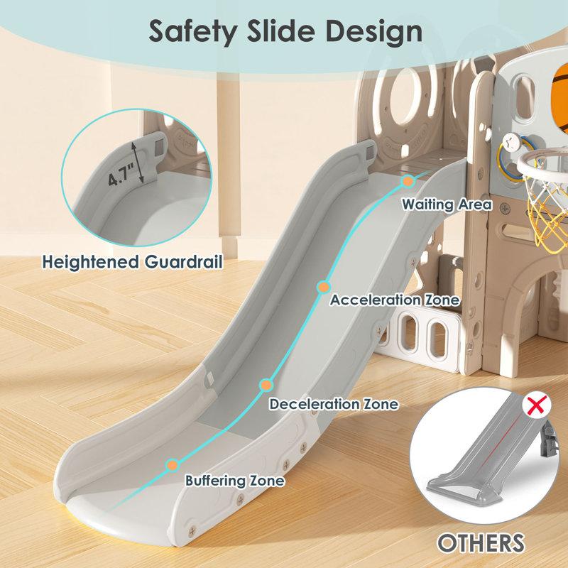 Wayfair 9 In 1 Toddler Slide Kids Slide With Climber Outdoor Indoor Slide Playset