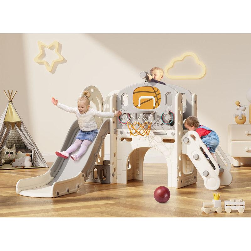 Wayfair 9 in 1 Toddler Slide Kids Slide with Climber Outdoor Indoor Slide Playset