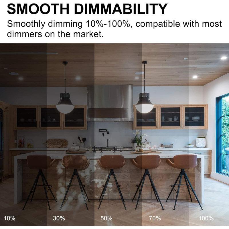 Wayfair A21 LED Light Bulb 150W Equivalent 20w Dimmable Super Bright 2600lm E26 Medium Base (Set Of 4) YGA03C55-A21-20W-840-4P