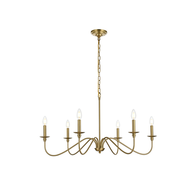 Wayfair Ableton 6 - Light Dimmable Classic / Traditional Chandelier