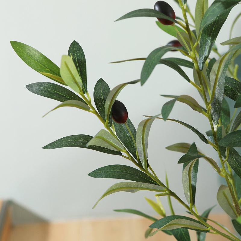 Wayfair Adcock Faux Olive Tree In White Planter Lifelike Fake Olive Plant For Indoor And Outdoor Decor