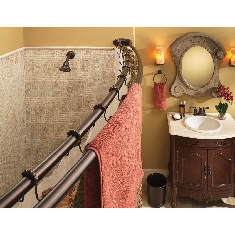 Wayfair Adjustable Double Curved Shower Curtain Rod
