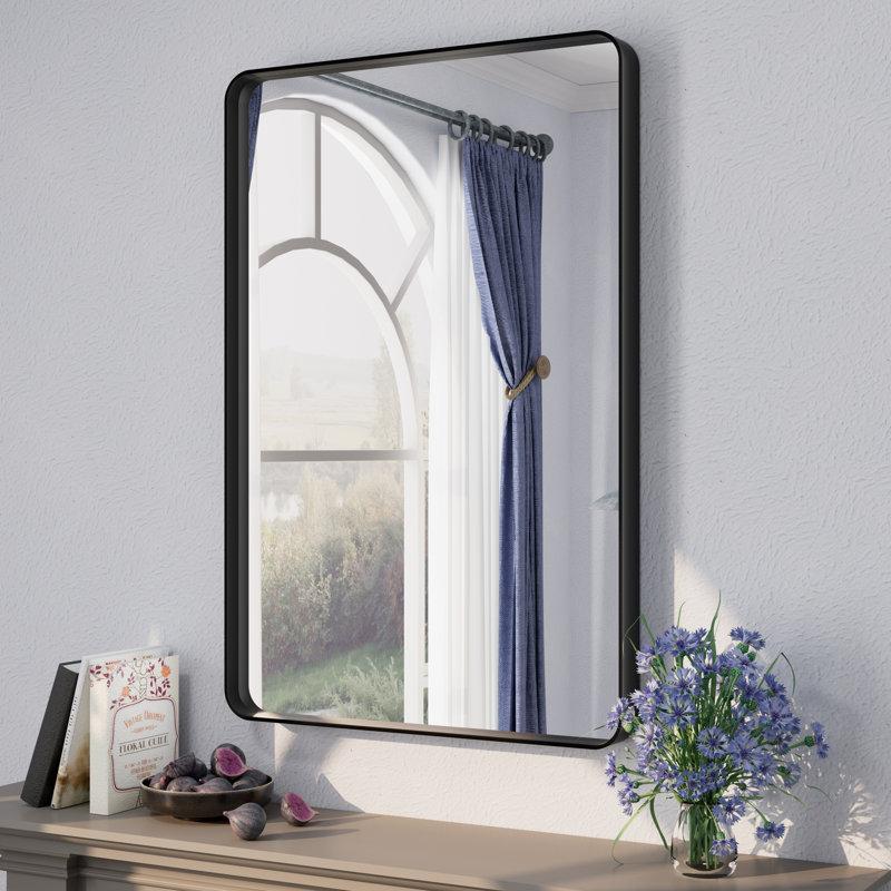 Wayfair Aevar High-Strength Tempered Glass And Aluminum Alloy Framed French Cleat Mounted Wall Decor Bathroom Vanity Mirror With 5-Year Warranty