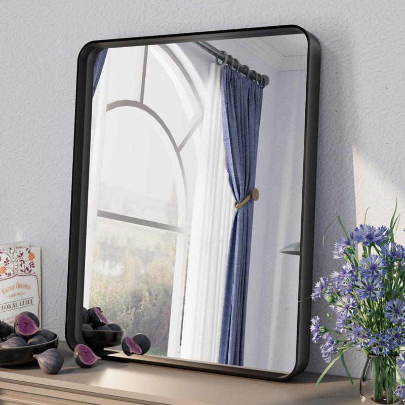 Wayfair Aevar High-Strength Tempered Glass And Aluminum Alloy Framed French Cleat Mounted Wall Decor Bathroom Vanity Mirror With 5-Year Warranty