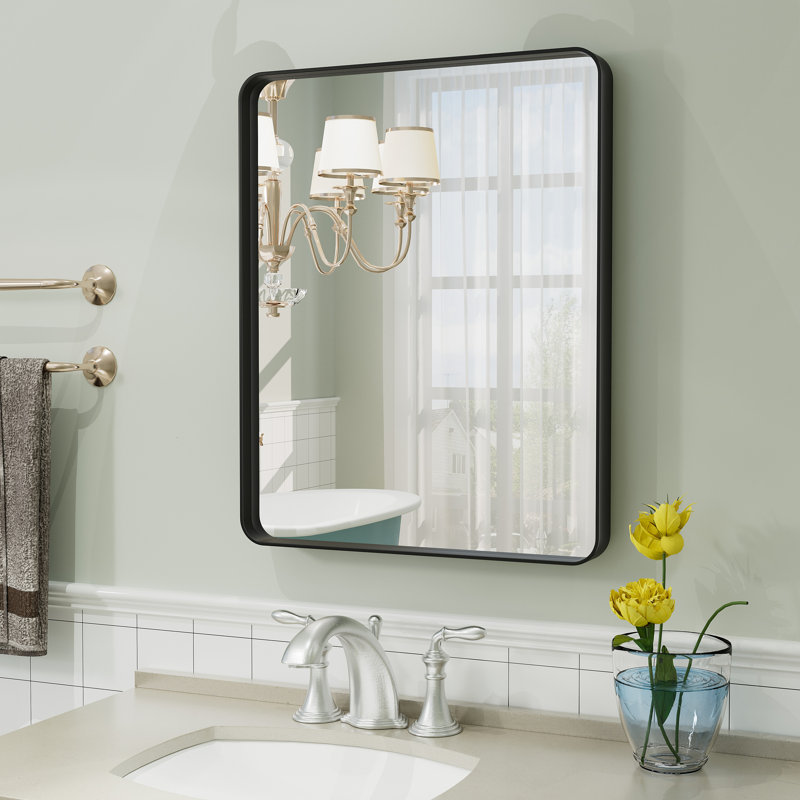 Wayfair Aevar High-Strength Tempered Glass And Aluminum Alloy Framed French Cleat Mounted Wall Decor Bathroom Vanity Mirror With 5-Year Warranty