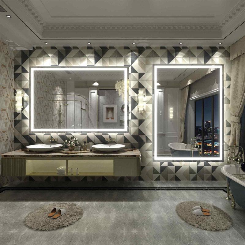 Wayfair Aevar UL Certified Front & Back LED Anti-Fog Tempered Glass Bathroom/Vanity Mirror With 3-Year Warranty