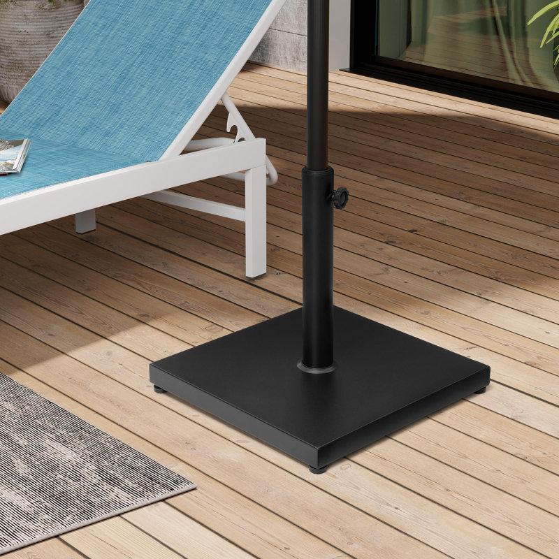 Wayfair Agosto 55 Lb. Concrete Free Standing Umbrella Base Black