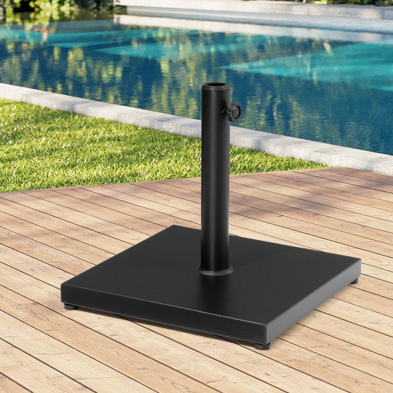 Wayfair Agosto 55 Lb. Concrete Free Standing Umbrella Base Black