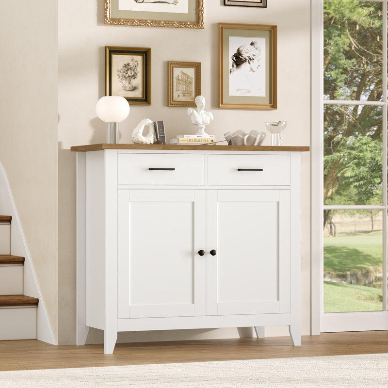 Wayfair Ailynn Wood Accent Cabinets With 2 Drawers & 2 Doors