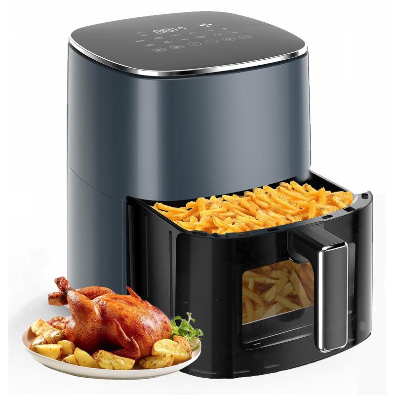 Wayfair Air Fryer 12-In-1 Compact & Large 6-Qt With Viewing Window Roast Reheat Dehydrate Bake Steam