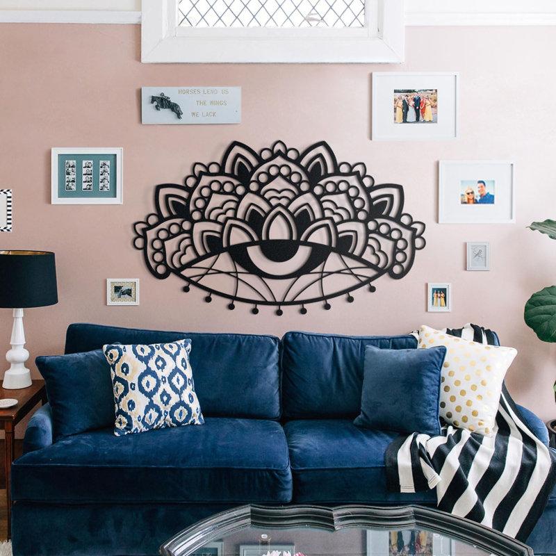 Wayfair Ajna Mandala Metal Wall Art Bohemian Home Office Living Room Decor