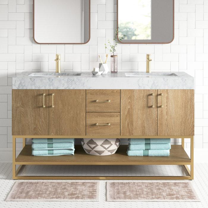Wayfair Alistair 60'' Double Bathroom Vanity with Engineered Stone Top
