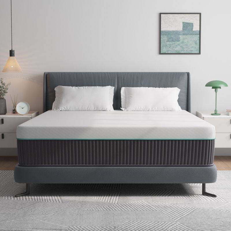 Wayfair Alwyn Home Wellsville 12" Memory Foam Hybrid Spring Mattress With Edge Support In A Box