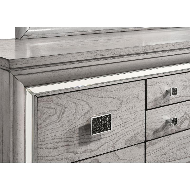 Wayfair Alyncia 5-1_Elsa LED Upholstered Panel Bedroom Set