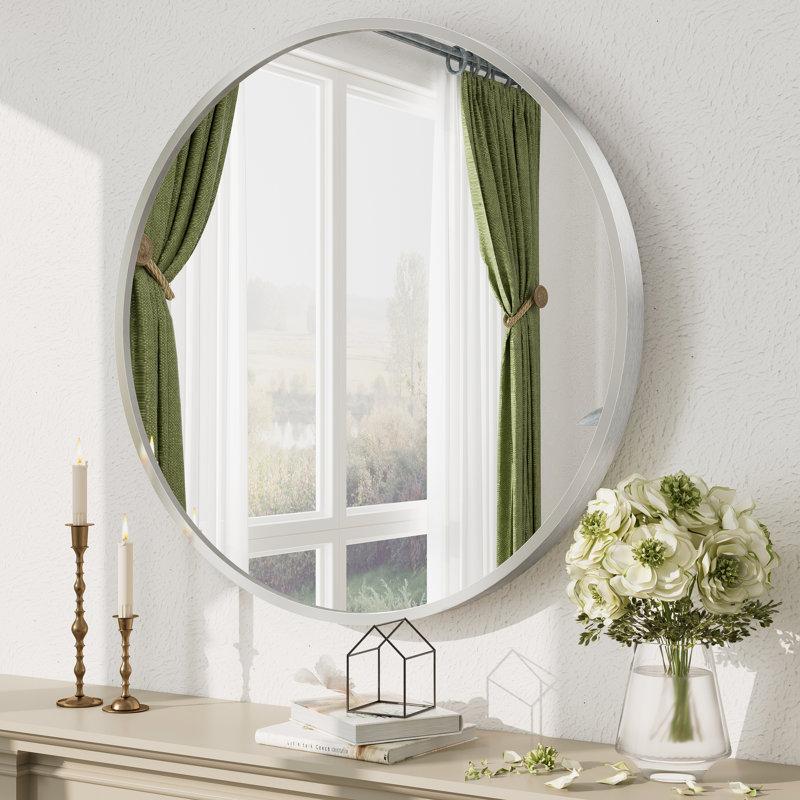 Wayfair Amara Round High Quality Aluminum Alloy Framed French Cleat Mounted Wall Decor Bathroom Vanity Mirror With 5-Year Warranty