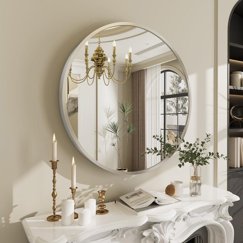 Wayfair Amara Round High Quality Aluminum Alloy Framed French Cleat Mounted Wall Decor Bathroom Vanity Mirror With 5-Year Warranty