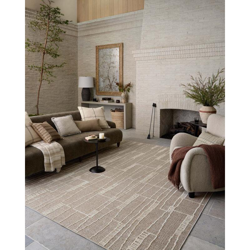 Wayfair Amber Lewis X Loloi Bexley Mushroom / Natural Area Rug
