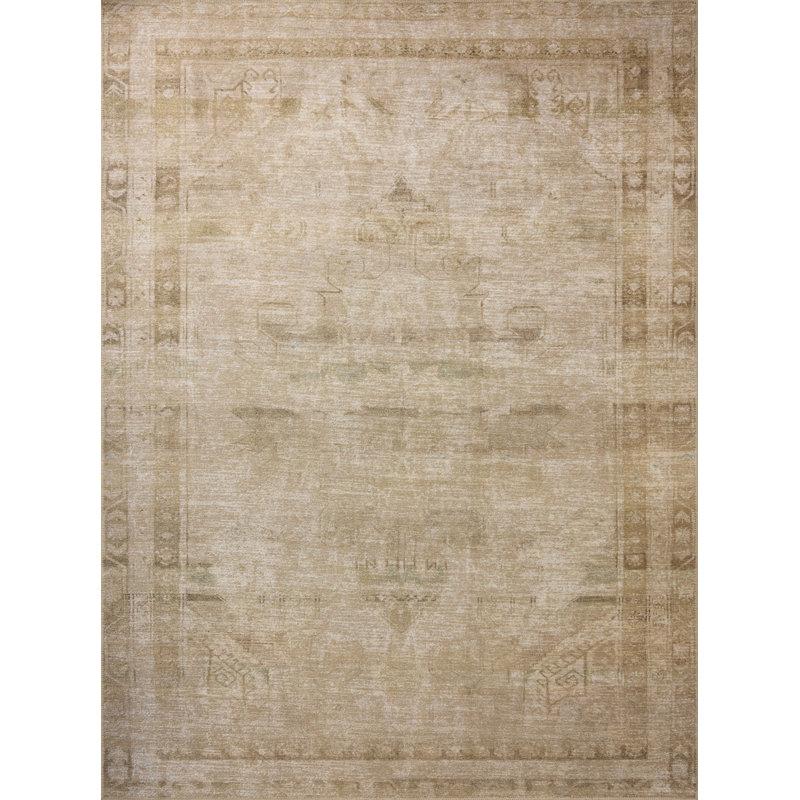 Wayfair Amber Lewis X Loloi Cambria Natural / Jade Area Rug
