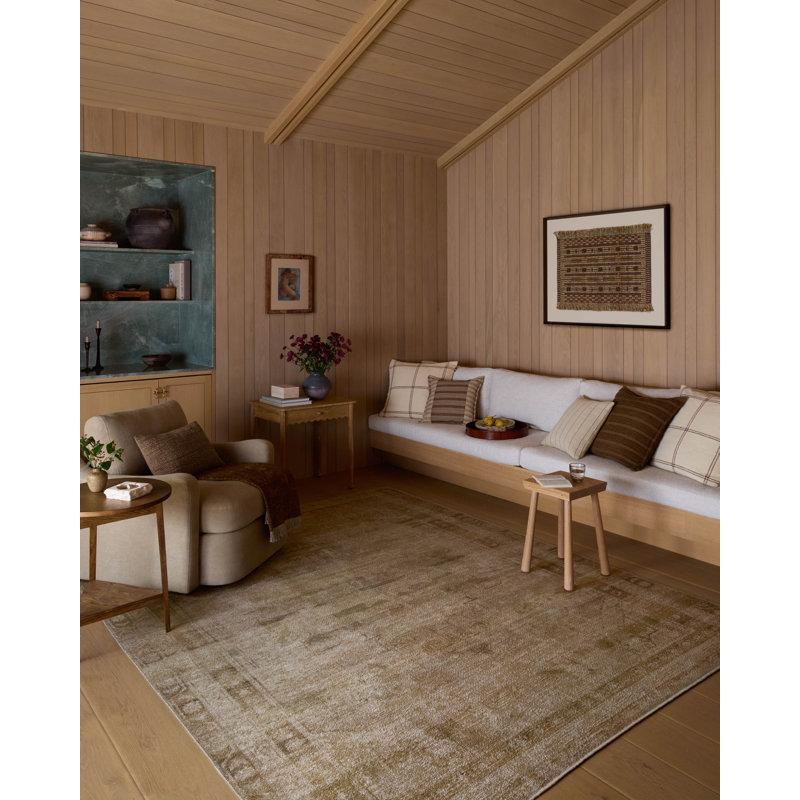 Wayfair Amber Lewis x Loloi Cambria Natural / Jade Area Rug