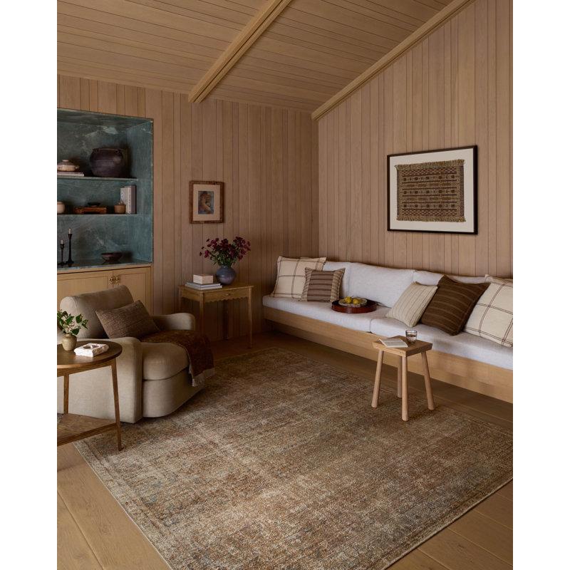 Wayfair Amber Lewis X Loloi Cambria Ocean / Brick Area Rug