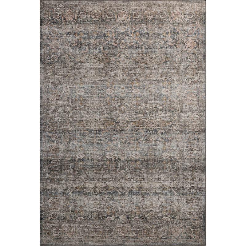 Wayfair Amber Lewis X Loloi Machine Washable Josie Dove / Gold Area Rug