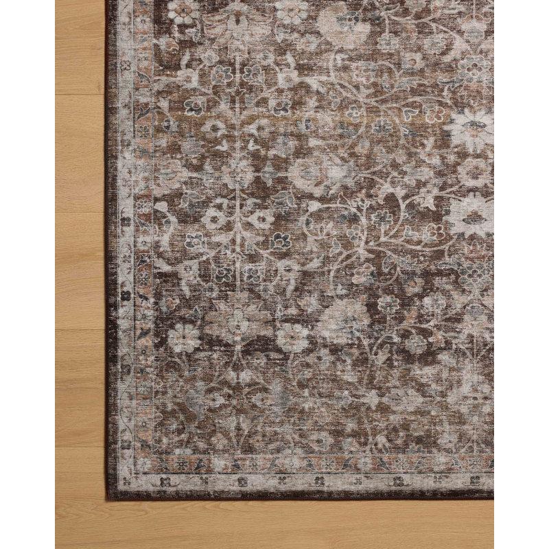 Wayfair Amber Lewis X Loloi Machine Washable Josie Earth / Natural Area Rug