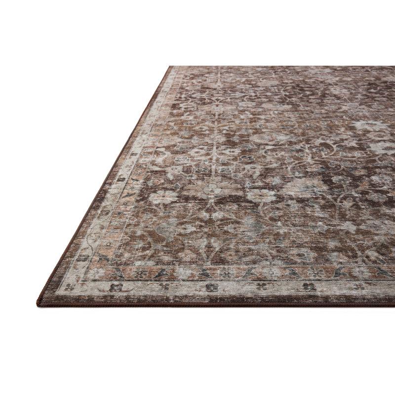 Wayfair Amber Lewis X Loloi Machine Washable Josie Earth / Natural Area Rug