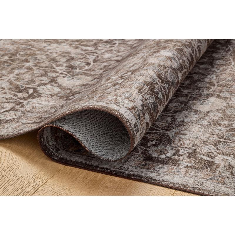 Wayfair Amber Lewis X Loloi Machine Washable Josie Earth / Natural Area Rug