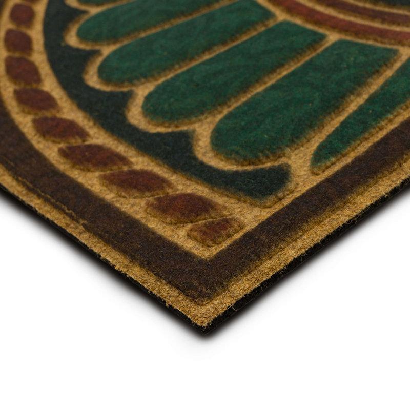 Wayfair Amoura Geometric Tiled Medallion Recycled Rubber All Weather Non-Slip Outdoor Slice Door Mat