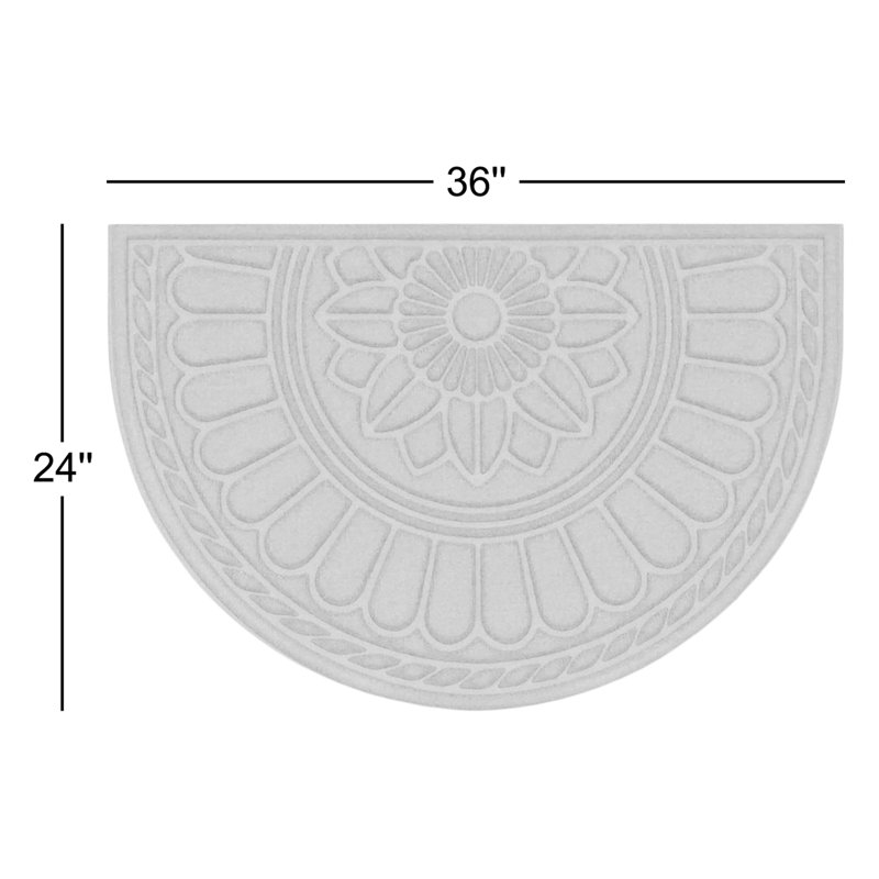 Wayfair Amoura Geometric Tiled Medallion Recycled Rubber All Weather Non-Slip Outdoor Slice Door Mat