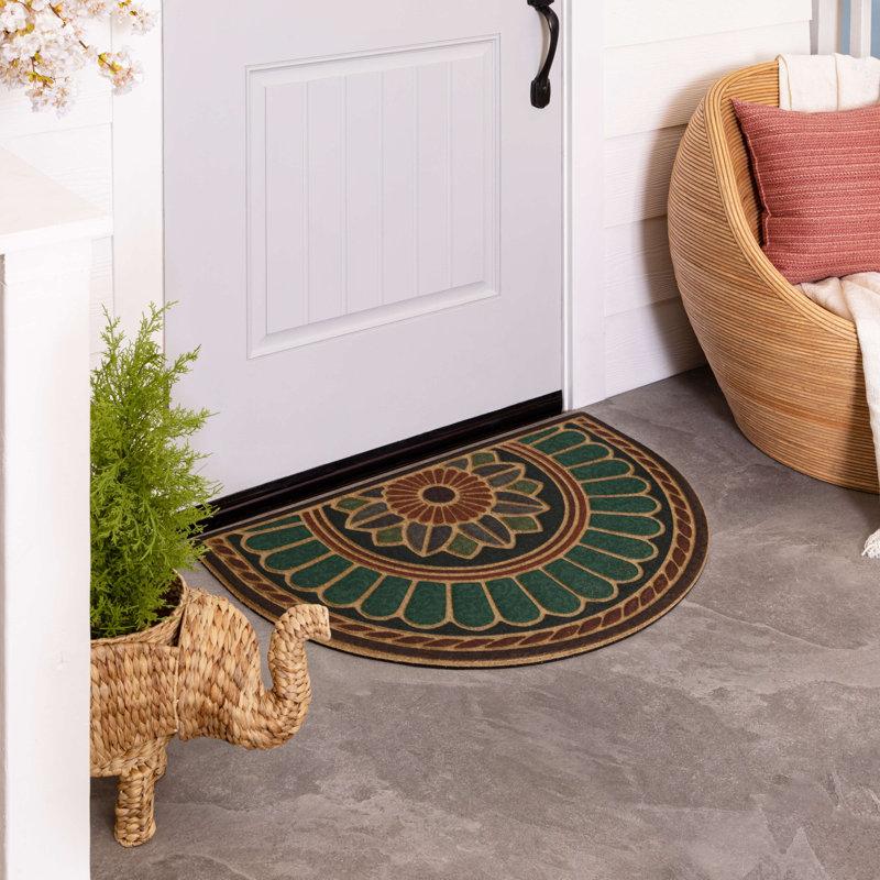 Wayfair Amoura Geometric Tiled Medallion Recycled Rubber All Weather Non-Slip Outdoor Slice Door Mat