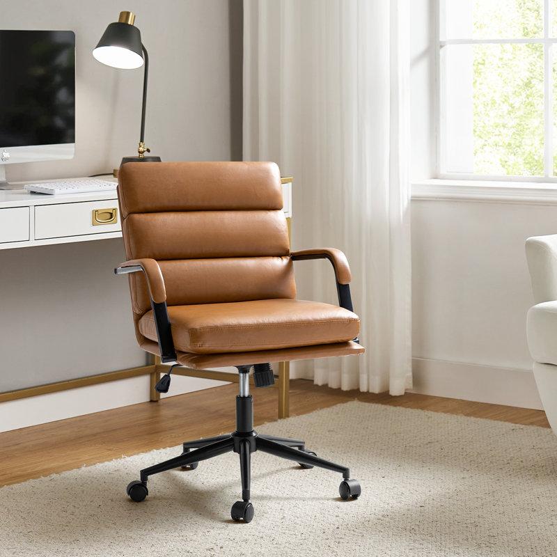 Wayfair Anagrace Leather Upholstered Swivel Tilt Task Office Chair