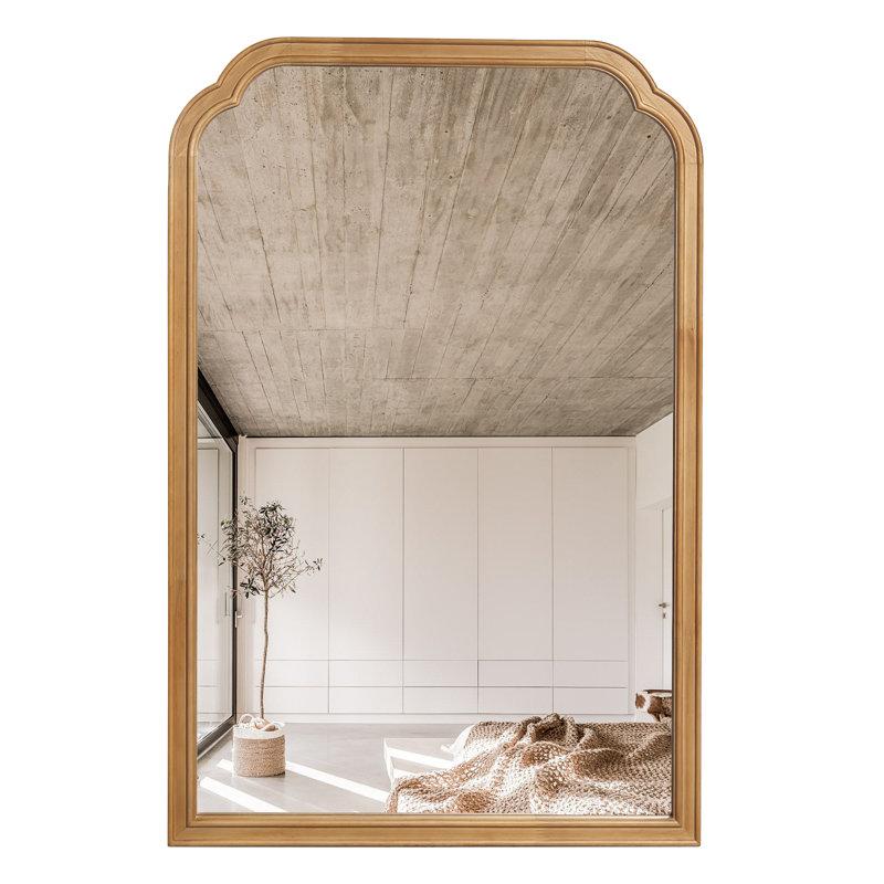 Wayfair Ancalin Wood Accent Wall Mirror For Bathroom Bedroom Decorative Mirror